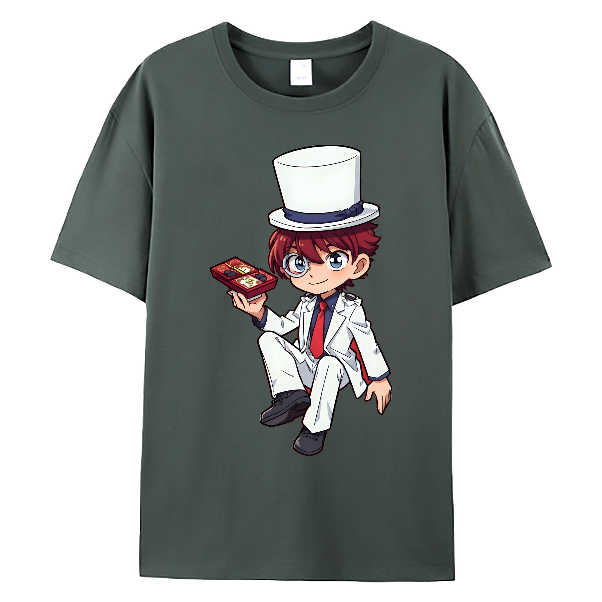 （画像用） 名探偵コナン くろば かいと Detective Conan Kuroba Kaito 綿100％ メンズ半袖Tシャツ｜肌触りやわらか＆通気性